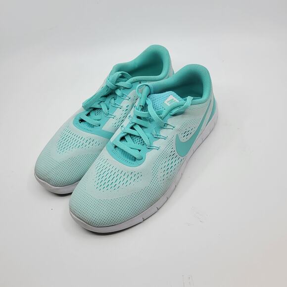 Nike Free RN White Turquoise Running Shoes Youth 7Y, EUR 40 833993-100 - Picture 2 of 14